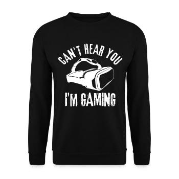 VR Virtual Reality Gamer - Sweat-shirt Unisexe - noir - Devant - Alina (178cm) & Michal (187cm)