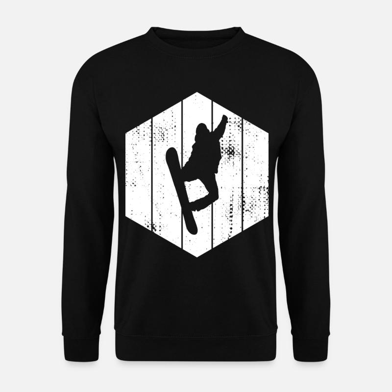 Dessin de snowboarder - Sweat-shirt Unisexe - noir