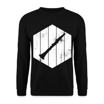 Klarinette - Unisex Pullover - Schwarz - Vorne - Alina (178cm) & Michal (187cm)