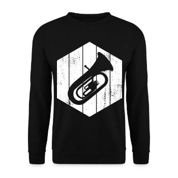 Dessin de tuba - Sweat-shirt Unisexe - noir - Devant - Alina (178cm) & Michal (187cm)