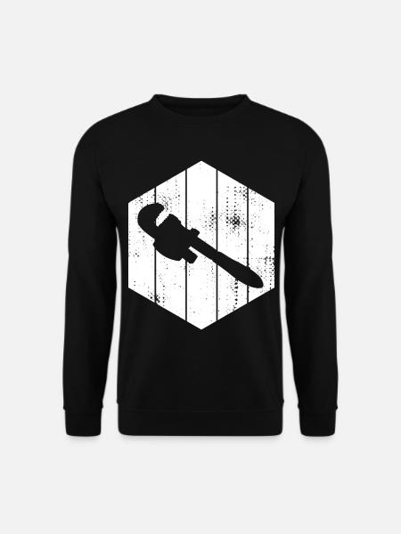 Pipe Wrench Sketch - Unisex Sweatshirt - black