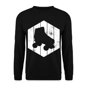 Croquis de patins à roulettes - Sweat-shirt Unisexe - noir - Devant - Alina (178cm) & Michal (187cm)