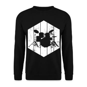 Dessin de la batterie - Sweat-shirt Unisexe - noir - Devant - Alina (178cm) & Michal (187cm)