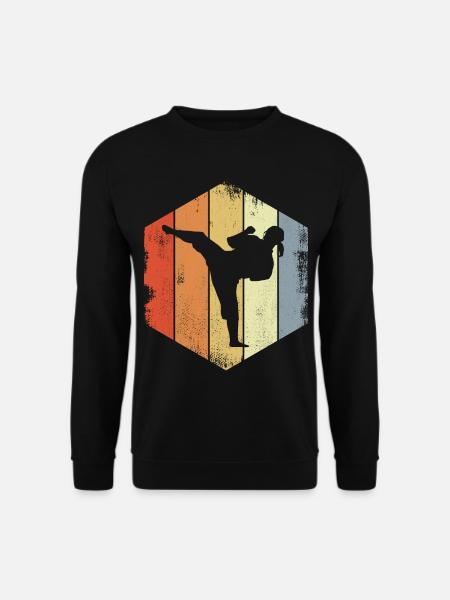 Karate Girl Drawing - Unisex Sweatshirt - black