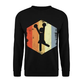 Figurine de pom-pom girl Vintage - Sweat-shirt Unisexe - noir - Devant - Alina (178cm) & Michal (187cm)