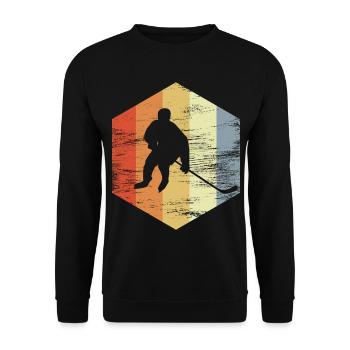 Joueurs de hockey sur glace vintage - Sweat-shirt Unisexe - noir - Devant - Alina (178cm) & Michal (187cm)