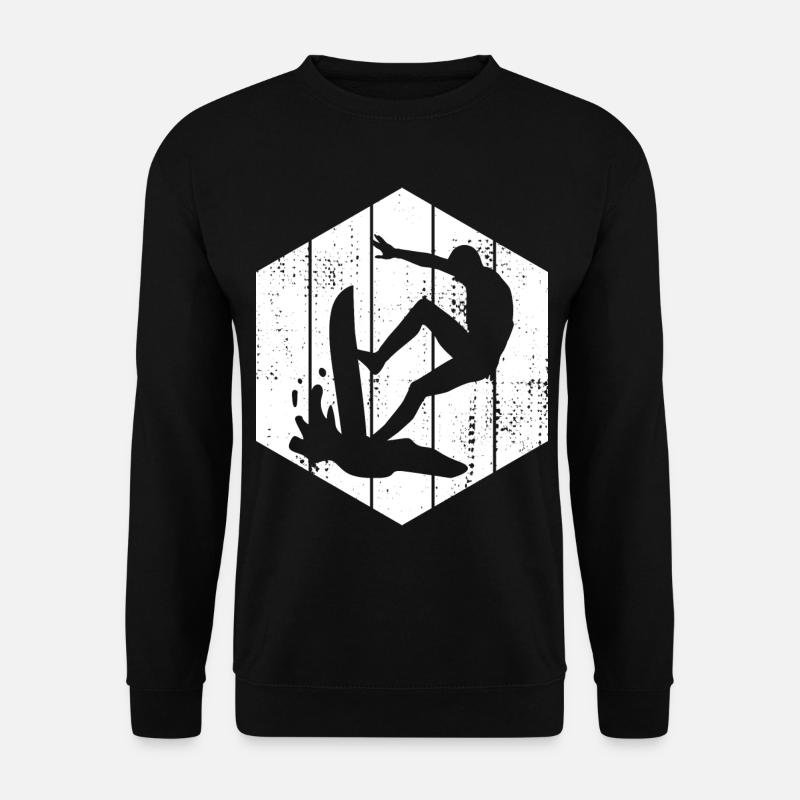 Surfer Sketch - Unisex Sweatshirt - black
