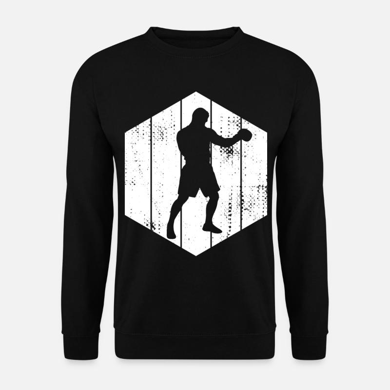 Boxer Skizze - Unisex Pullover - Schwarz