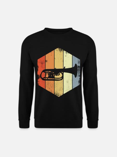 Vintage Trumpet Sketch - Unisex Sweatshirt - black