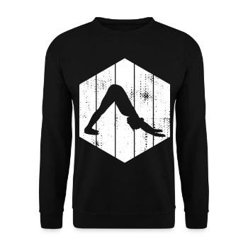 Yogini Sketch - Unisex Sweatshirt - black - Front - Alina (178cm) & Michal (187cm)