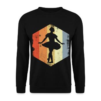 Ballet Girl Croquis Look Vintage - Sweat-shirt Unisexe - noir - Devant - Alina (178cm) & Michal (187cm)