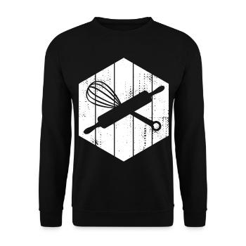 Batteur à main pour rouleaux de pâtes - Sweat-shirt Unisexe - noir - Devant - Alina (178cm) & Michal (187cm)