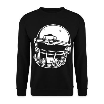 Football Helm - Unisex Pullover - Schwarz - Vorne - Alina (178cm) & Michal (187cm)