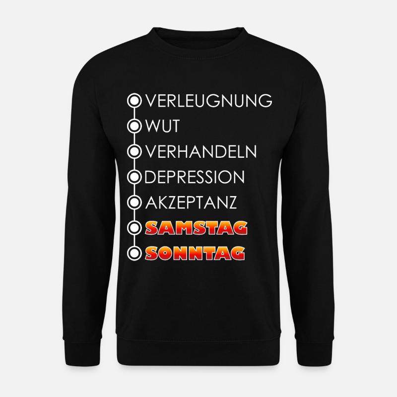 Wochentage / Wochenzyklus - Unisex Pullover - Schwarz