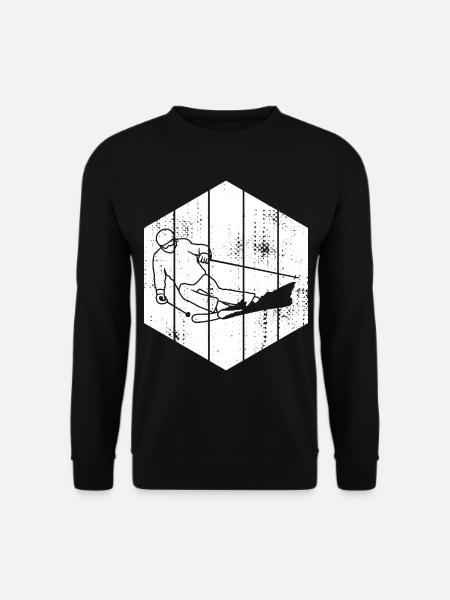 Skier Drawing - Unisex Sweatshirt - black