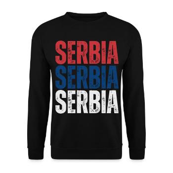 Fierté serbe, drapeau de la Serbie - Sweat-shirt Unisexe - noir - Devant - Alina (178cm) & Michal (187cm)