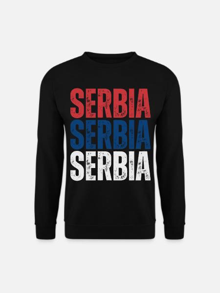 Fierté serbe, drapeau de la Serbie - Sweat-shirt Unisexe - noir