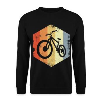 VTT vintage - Sweat-shirt Unisexe - noir - Devant - Alina (178cm) & Michal (187cm)