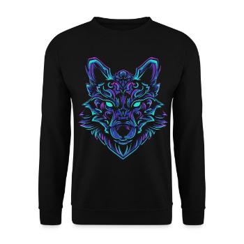 NeonWolf - Unisex Pullover - Schwarz - Vorne - Alina (178cm) & Michal (187cm)