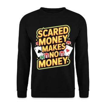 Makes No Money Gambling Casino Gambler - Unisex Sweatshirt - black - Front - Alina (178cm) & Michal (187cm)