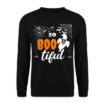 Boo tiful Halloween fantôme drôle dire tenue chauve-souris - Sweat-shirt Unisexe - noir - Devant - Alina (178cm) & Michal (187cm)
