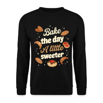Cuire la journée un peu plus douce - Sweat-shirt Unisexe - noir - Devant - Alina (178cm) & Michal (187cm)