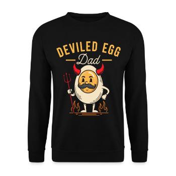 Deviled Egg Dad Thanskgiving Dinner - Unisex Sweatshirt - black - Front - Alina (178cm) & Michal (187cm)