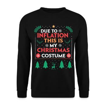 Weihnachten Inflation Kostüm - Unisex Pullover - Schwarz - Vorne - Alina (178cm) & Michal (187cm)
