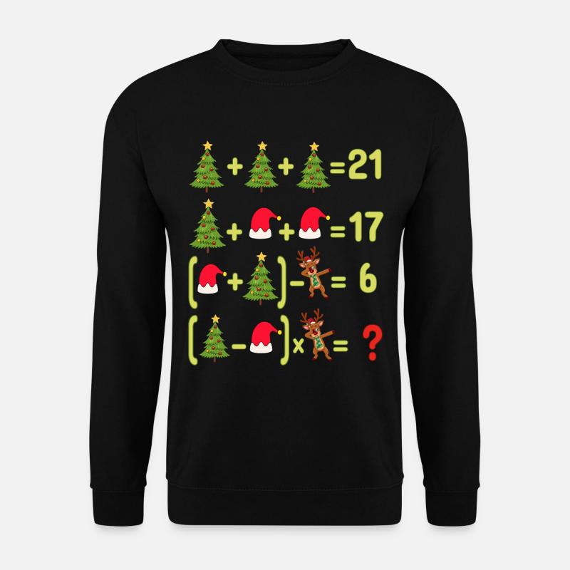 Sjov jul matematik lærer børn jule humor - Unisex sweater - sort