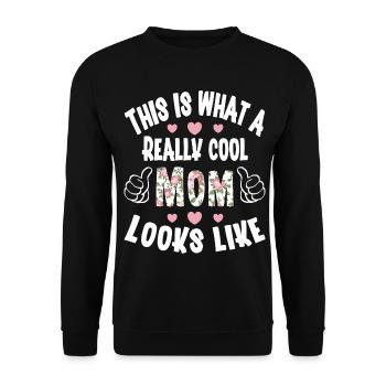 Mama - Unisex Pullover - Schwarz - Vorne - Alina (178cm) & Michal (187cm)