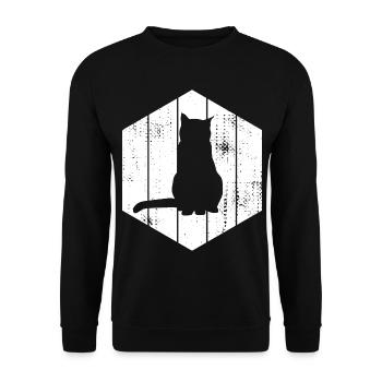 Croquis de chat - Sweat-shirt Unisexe - noir - Devant - Alina (178cm) & Michal (187cm)