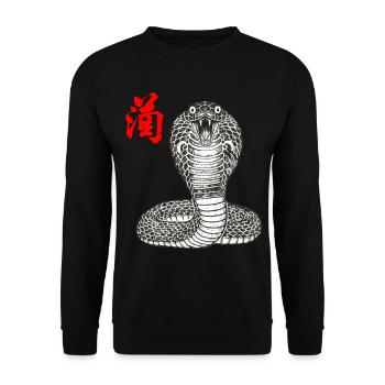 Cobra Asian - Unisex Sweatshirt - black - Front - Alina (178cm) & Michal (187cm)