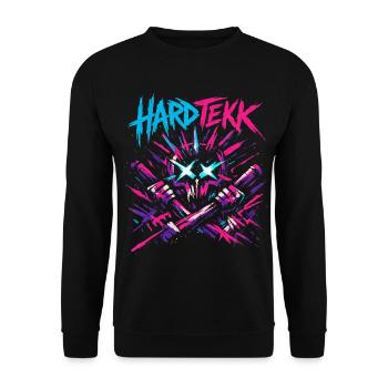Hardtekk Tekke East Germany - Unisex Sweatshirt - black - Front - Alina (178cm) & Michal (187cm)