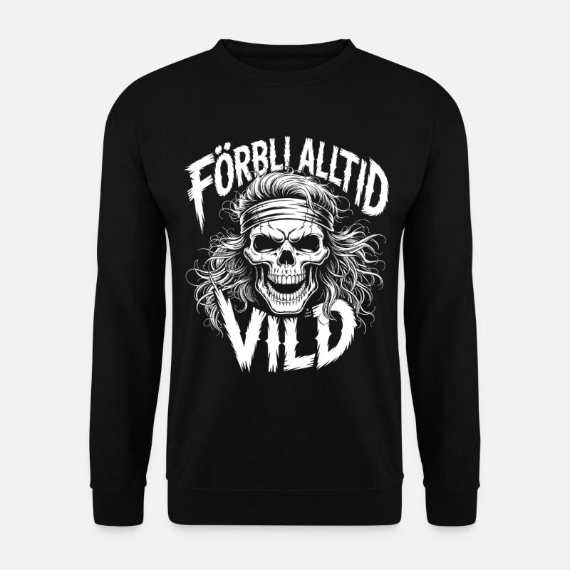 Vild Side-kranium - Unisex sweater - sort