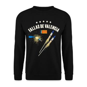 Feux d’artifice de Fallas de Valencia - Sweat-shirt Unisexe - noir - Devant - Alina (178cm) & Michal (187cm)