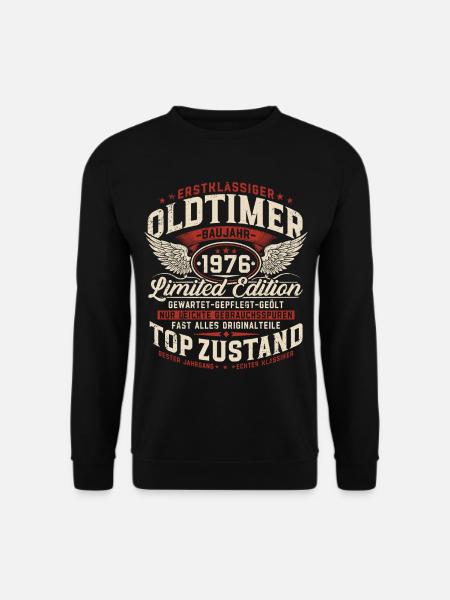 1976 Oldtimer 50. Geburtstag Geschenk Retro - Unisex Pullover - Schwarz