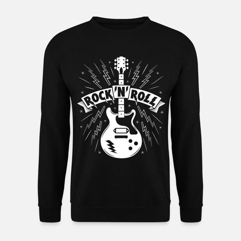 Bannière Rock’N’Roll avec guitare - Sweat-shirt Unisexe - noir
