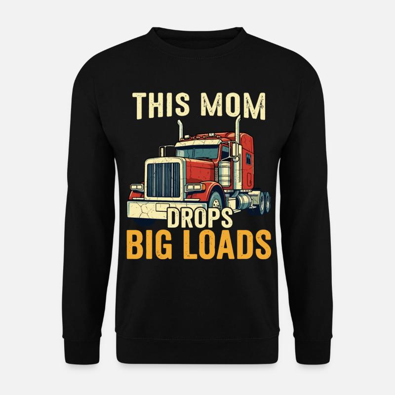 Lkw-Fahrer, Mutter, Sattelzugfahrerin, Mutter - Unisex Pullover - Schwarz