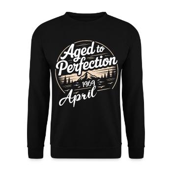 April 1969 birthday april 1969 - Unisex Sweatshirt - black - Front - Alina (178cm) & Michal (187cm)