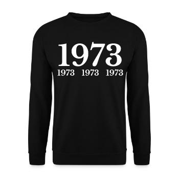1973 - Unisex Pullover - Schwarz - Vorne - Alina (178cm) & Michal (187cm)