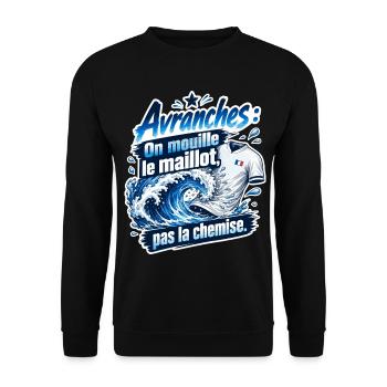 Avranches Maillot Mouillé - Unisex Pullover - Schwarz - Vorne - Alina (178cm) & Michal (187cm)