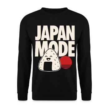 Onigiri de mode Kawaii au Japon - Sweat-shirt Unisexe - noir - Devant - Alina (178cm) & Michal (187cm)