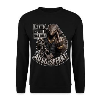 Ma patience t’a bloqué dehors - Sweat-shirt Unisexe - noir - Devant - Alina (178cm) & Michal (187cm)