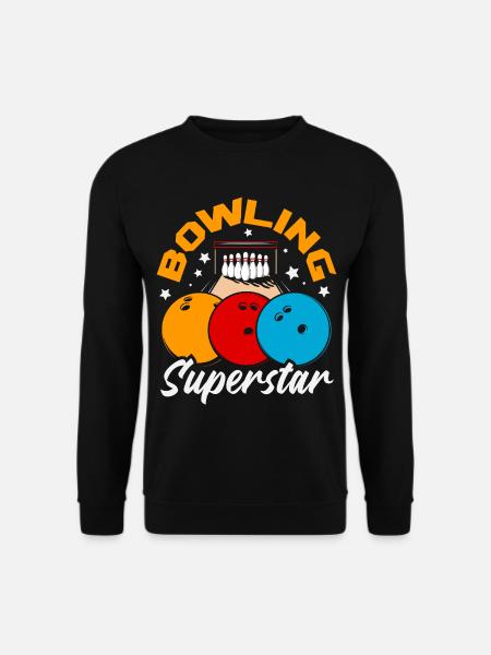 Bowling Superstar Balls Pins - Unisex Sweatshirt - black
