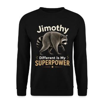 Jimothy Anders est mon super-pouvoir - Sweat-shirt Unisexe - noir - Devant - Alina (178cm) & Michal (187cm)