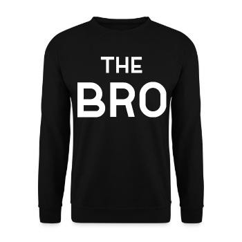 The Bro My Brother Gift The Cool Brother - Unisex Sweatshirt - black - Front - Alina (178cm) & Michal (187cm)