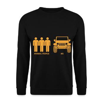 Off-road vehicle AWD Offroad 4wd 4x4 4wheeler Gift - Unisex Sweatshirt - black - Front - Alina (178cm) & Michal (187cm)