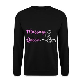 Massage Therapeut Welness Spa Massage Therapy - Unisex Pullover - Schwarz - Vorne - Alina (178cm) & Michal (187cm)
