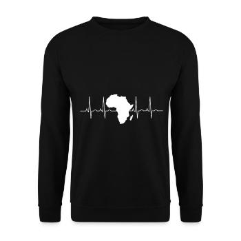 Africa Safari Africa Gift Retro South Africa Afro - Unisex Sweatshirt - black - Front - Alina (178cm) & Michal (187cm)
