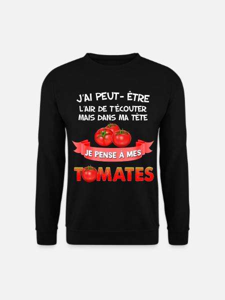 Jardin tomate humour jardinage fruits légumes - Sweat-shirt Unisexe - noir
